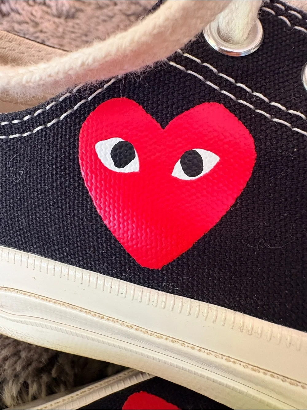 Converse x Comme des Garçons PLAY Chuck 70 Ox CDG Heart Black M6 W8